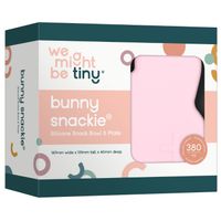  We Might Be Tiny Bunny Silicone Snack Container - Powder Pink